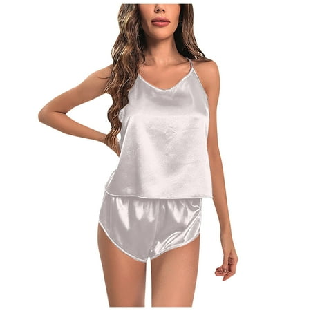 CZSCPDAW Lingerie For Women Sexy Lace Plus Size Underwear Pajamas Women s Robe Lingerie Mesh Nightgown New Ice Satin Suspender Pajamas Women s Sexy Home Clothes Shorts Suit
