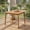 39" Beige, variant on Demi Bonn Patio Outdoor Dining Table, 39" Acacia Wood Dining Square Bistro Table with 1.96" Umbrella Hole, Beige
