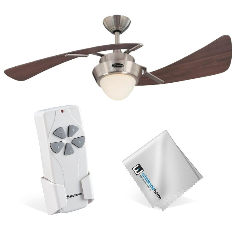 Brawl Dusør Bliv såret Westinghouse Lighting Indoor Ceiling Fan with Lights and Remote Control,  Harmony 48 Inch Fan for Bedroom Home Living Décor, Wholesale Home Cloth  Included, Brushed Nickel Finish - Walmart.com
