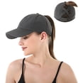 thumbnail image 1 of Gorra de verano para hombre, gorra deportiva híbrida gris oscuro, gorra con cola de caballo con protección UV, adecuada para correr, golf, ciclismo y senderismo (circunferencia de la cabeza: 57-58 cm), 1 of 4