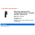 thumbnail image 2 of Water Pump, Alternator and Air Conditioning Multi Rib Belt - Compatible with 2004 - 2006 Scion xB 2005, 2 of 2