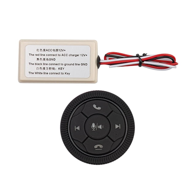 DVD Estéreo Radio de 7 Botones Teléfono Controlador de Audio Control Remoto en el Volante Negro