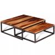 thumbnail image 2 of Juego de mesa de café Nesting VidaXL de madera maciza de sheesham, 2 piezas, 2 of 9