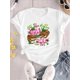 thumbnail image 2 of Camiseta Para Mujer De Verano Para Uso Diario, Viajes, Desplazamientos1pc Women'S Fashionable Polyester T-Shirt with "All The Pretty Girls Roll Like This" Print, Casual Crew Neck, Medium Stretch Kni, 2 of 6