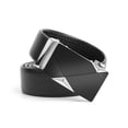 thumbnail image 2 of 1PCS Mens Ratchet Belt, PU Leather Belt with Automatic Buckle Zinc Alloy, Gift Set for Men, Gold, 2 of 7