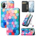 thumbnail image 1 of Compatible With Xiaomi Mi 11 Case Colorful Wallet Card Slot Pu Leather Kickstand Magnetic Rfid Blocking Cover, 1 of 3