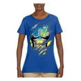 thumbnail image 2 of Ukrainian Muscle Skin Beast Mode Womens Graphic T-Shirt, Royal, X-Large, 2 of 4