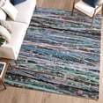 thumbnail image 6 of Addison Rugs Mayfield Premium Machine Washable Transitional Stripes Blue Rectangle Rug, 3' x 5', 6 of 6