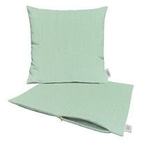 RSH Decor: Sunbrella Pillow Covers Set of 2 | 24" x 24" Square Covers | Weather-Resistant Sunbrella Fabric | Canvas Spa
