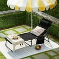 thumbnail image 2 of Foldable Chaise Lounge Chair with Adjustable Positions and Side Pocket, for Indoor and Outdoor Use, 2 of 14