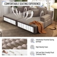 thumbnail image 3 of Oversized Convertible Chaise Lounge 97 Inch Coffee Corduroy 2 Seater for Apartment Dorm, 3 of 7