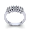 thumbnail image 3 of Genuine 0.75ct Round Cut Diamond Mens Cluster 3Row Anniversary Wedding Band Solid 10K Rose, White or Yellow Gold J SI2, 3 of 3