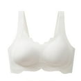 thumbnail image 2 of Abcnature Plus Size Bras for Women Plus Size Solid Wave Lace Wireless Soft Support Together Daily Bras, 2 of 3