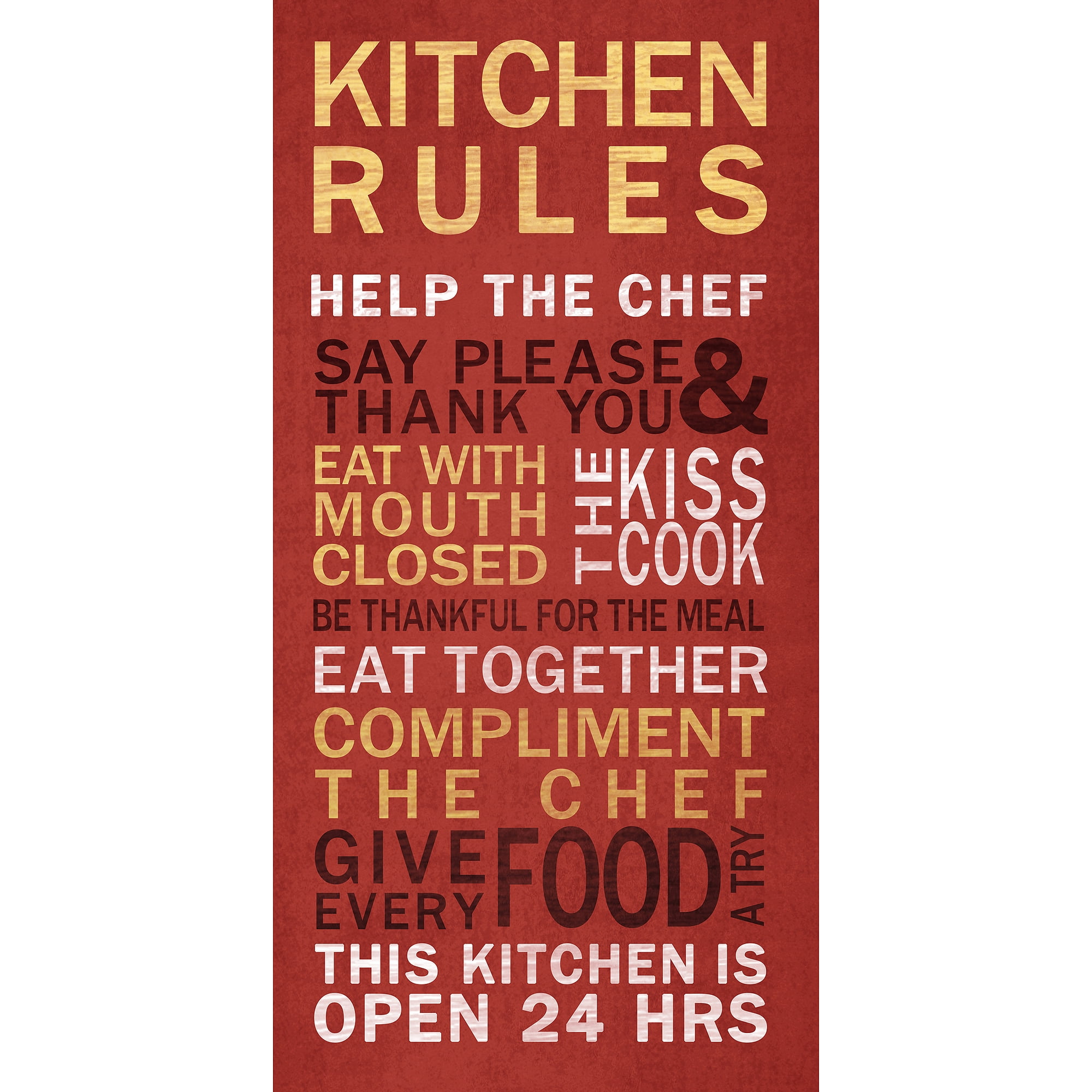 Kitchen Rules Wall Art Walmart inside Kitchen Rules Wall Art for Your home