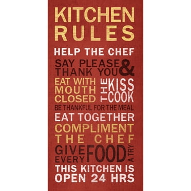 Kitchen Rules Wall Art