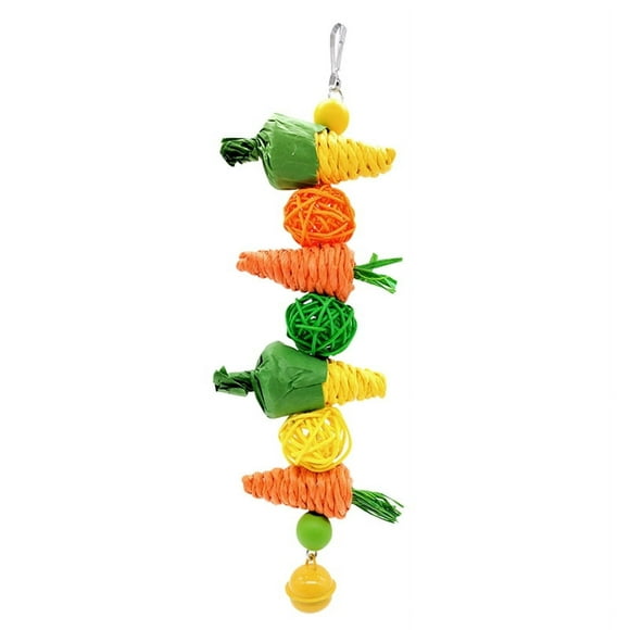 Bird Parrot Chew Toys Corn Husks Palm Rattan Balls Grass Shredder for Conures