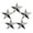 Silver, variant on Rank Insignia, 5-Star Cluster Pin, 7/16" Stars, Gold, 2 Posts & Clutch Backs, Pair