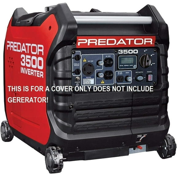 Fits Predator Inverter 3500 watt Generator Cover (BLACK) COVER ONLY