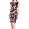 betsey johnson women's floral foil dress, black/multi, 6