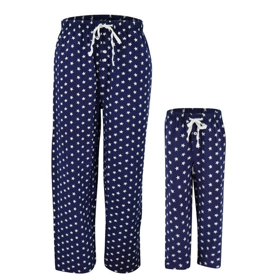 Adult American Flag Stars 4th of Just Pajama Pants (M)