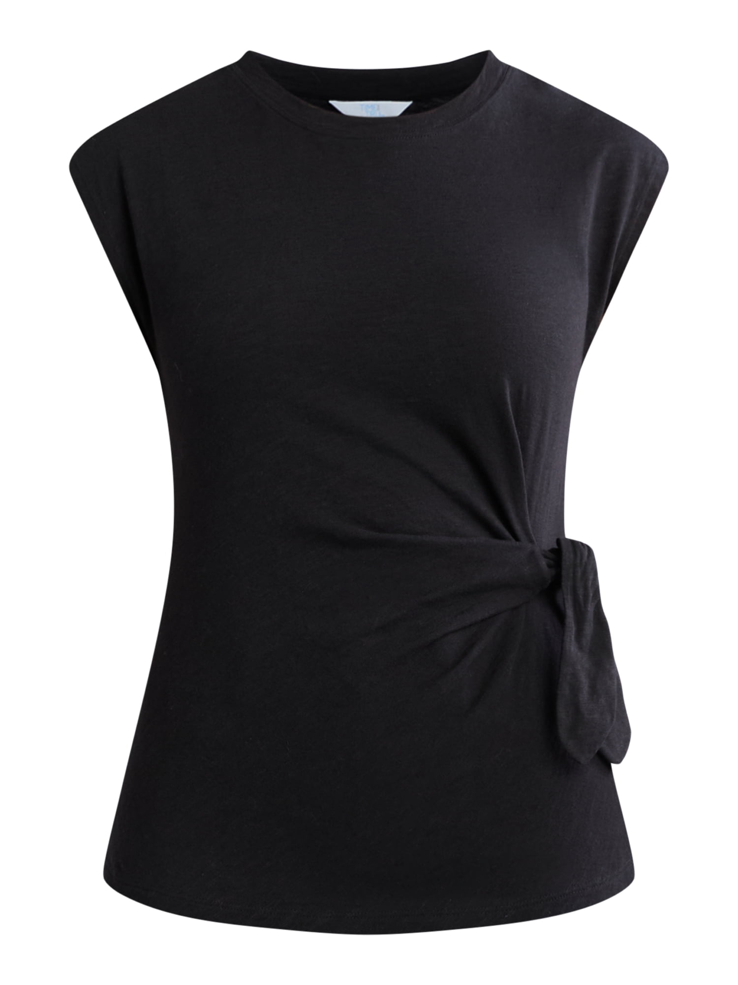 Time and Tru Women's Cotton Side Tie Top, Sizes XS-XXXL