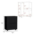 thumbnail image 2 of Glasgow Bar Cart with Two Pull-Down Door Cabinets, Two Open Shelves, Smooth Rolling Wheels, 2 of 5