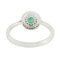 thumbnail image 3 of KIRAN FINE JEWEL Round Green Emerald CZ Diamond Solitaire Ring 925 Sterling Silver Anniversary Women Gemstone Statement Jewelry Gift For Her, 3 of 5