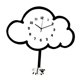 thumbnail image 5 of Reloj de pared con diseño de nube, silencioso y elegante, ideal para interiores y oficinas. con péndulo, 5 of 9