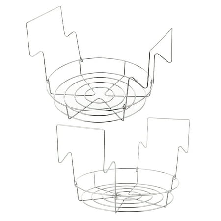 

unbranded 2Pcs Multi-Functional Stainless Steel Canning Rack for Water Bath Canner Reusable Canning Rack Canning Mason Jars Storage Rack Canning Supplies