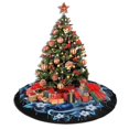 thumbnail image 4 of Falda para árbol de Navidad con puntadas, suave y divertida, decoración navideña de granja con cuello para árbol de Navidad de 36", 4 of 4