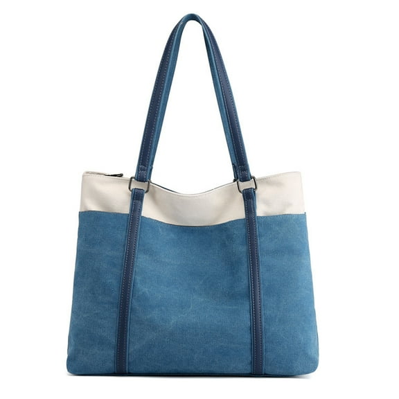 HuaAngel Large Capacity Lightweight Canvas Tote Bag with 15.6 Inch Laptop Compartment for Work College Travel Casual Stylish Durable