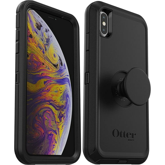 OtterBox   Pop Defender Series Case for iPhone Xs Max, Black
