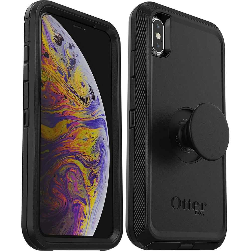 OtterBox + Pop Defender Series Case for iPhone Xs Max, Black Walmart