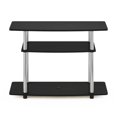 thumbnail image 3 of Furinno Turn-N-Tube No Tools 3-Tier TV Stands in Americano Stainless Steel Tubes, 3 of 4