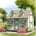 thumbnail image 6 of Little Cottage Co. 6x8 Cape Cod Playhouse with Floor, Deck and Rail, and Loft, Outdoor Wood Do-It-Yourself Kit, 6 of 12
