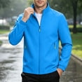 thumbnail image 2 of YODETEY Men’s Stand Collar Lightweight Zip Jacket, Long Sleeve Windproof Softshell Jacket , Size XXS-XL, 2 of 10