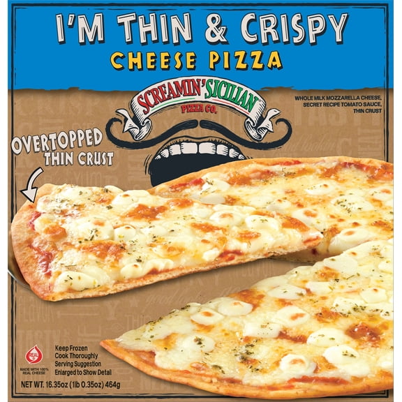 Screamin' Sicilian Thin Crust Cheese Pizza, 16.35 oz (Frozen