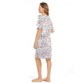 thumbnail image 4 of CONOMAX 1 Pack Nightgowns for Women's Plus Short Sleeves Sleepwear Color Print Pajama Dress, 4 of 5