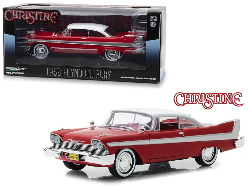 GREENLIGHT 1/43 DIECAST 1958 PLYMOUTH FURY "CHRISTINE" MOVIE CAR RED/WHITE 86529 