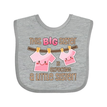 

Inktastic This Big Sister is Expecting a Little Sister Gift Baby Girl Bib