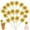 Gold, variant on NOGIS 100 Pcs Foil Firework Cupcake Toppers Sparkle Tinsel Cake Toppers Cake Decoration Cocktail Fruit Toothpick for Birthday Wedding Graduation Party (Gold)