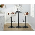 thumbnail image 2 of Elisa Adjustable Bar Stool, Chrome Bar Stools, Bar Chairs, Swivel Bar Stools, Bar Stools Set of 2, Black Bar Stools, Bar Stools for Kitchen Counter (Cream, Walnut Wood), 2 of 6