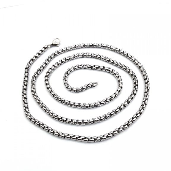 DESIGNICE Women Stainless Steel Heart Pendant Chunky Cuban Chain Link Toggle Clasp Necklace silver chunky necklace