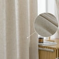 thumbnail image 3 of Linen Sheer Linen Curtains for Living Room 108 inch Length 2 Panels Set, Rod Pocket, W52 x L108, 3 of 5
