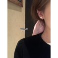 thumbnail image 1 of Pendientes de perlas para mujer, de plata 925, con orificio para la oreja y aguja, con espiral antimosquitos, pendientes con clip para la oreja, gran sentido, 1 of 6