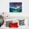 thumbnail image 5 of Nawypu Aurora Borealis Canvas Wall Art Northern Lights Prints Painting Artwork for Living Kids Room Bedroom Office Wall Decoration Scenery Framed Picture Decor Panel Ready to Hang, 5 of 6