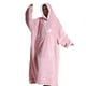 thumbnail image 3 of Guardurnaity Manta suéter con capucha de invierno para parejas mangas cálidas y cómodas con bolsillos manta albornoz Pijama azul brumoso, 3 of 6