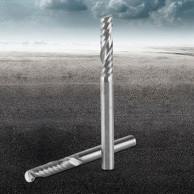 10pcs Tungsten Carbide Single Flute End Mills, 4mm Shank Diameter for CNC Router Bits, Suitable for Cutting Acrylic, PVC, MDF