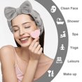 thumbnail image 5 of ZHAOCHENG piezas de bandas para el cabello con lazo, diademas de maquillaje, toalla para envolver el cabello con lazo, banda para el cabello de vellón coral, diadema cosmética, banda para el cabello d, 5 of 5
