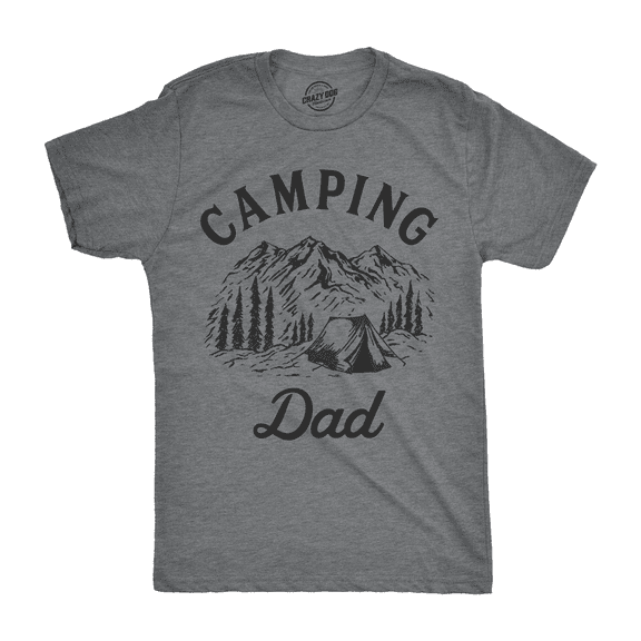 Mens Camping Dad T Shirt Cool Outdoor Vacation Fathers Day Tee Graphic Tees
